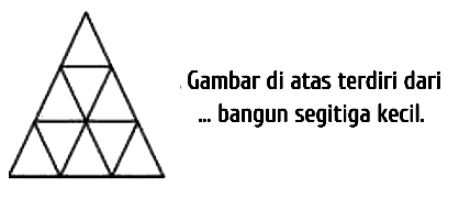 Gambar di atas terdiri dari ... bangun segitiga kecil.