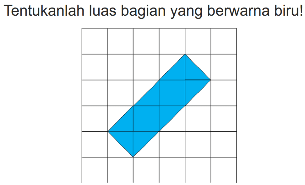 Tentukanlah luas bagian yang berwarna biru!