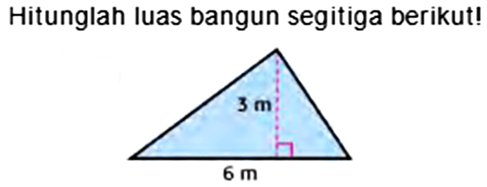 Hitunglah luas bangun segitiga berikut!