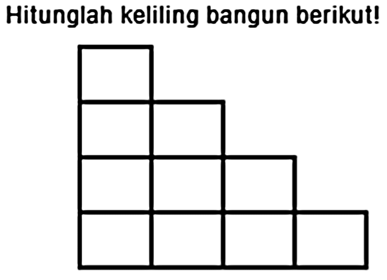 Hitunglah keliling bangun berikut!