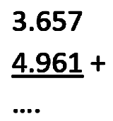 3.657 + 4.961