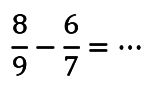 (8)/(9)-(6)/(7)=..