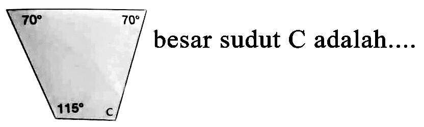 besar sudut C adalah....