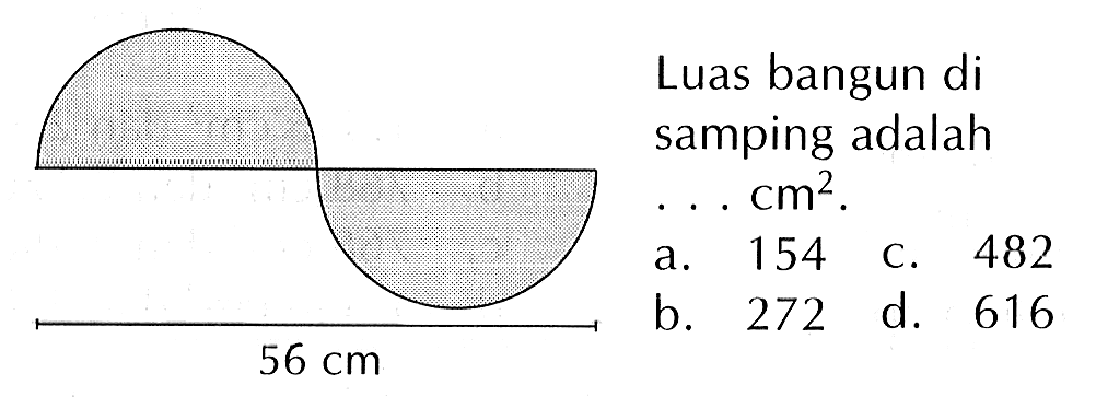 Luas bangun di samping adalah . . . cm^2