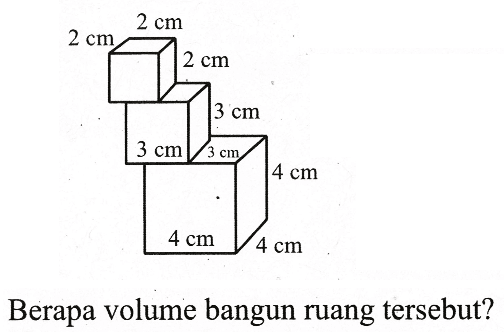 Berapa volume bangun ruang tersebut?