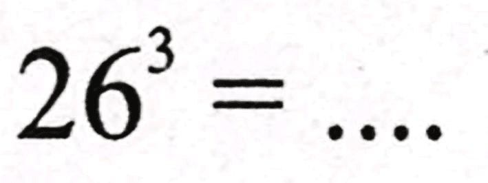 26^(3)=...