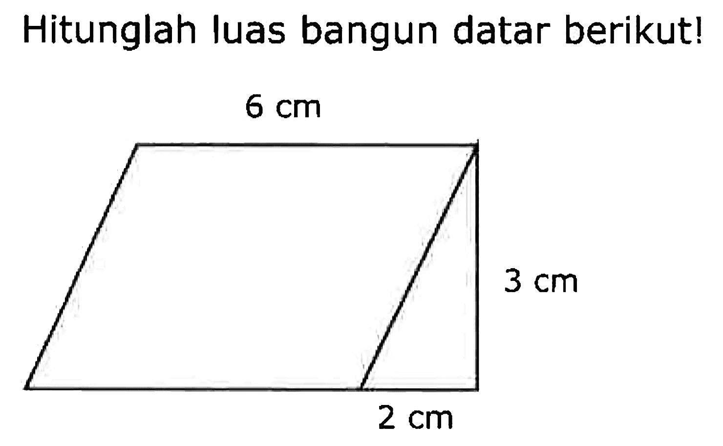 Hitunglah luas bangun datar berikut!