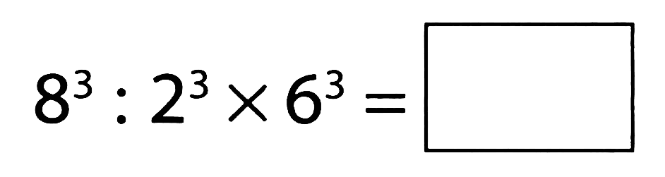 8^(3): 2^(3) x 6^(3)=