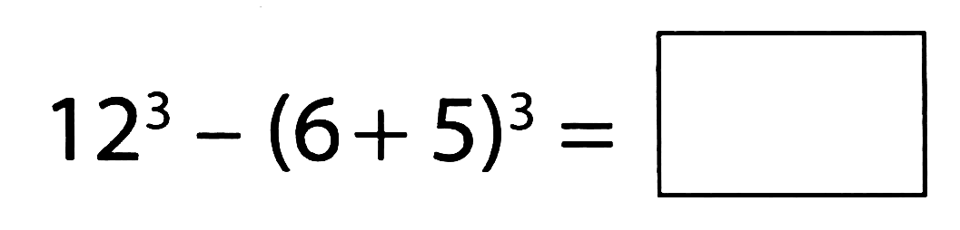 12^(3)-(6+5)^(3)=