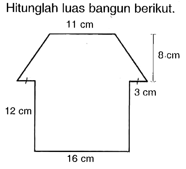 Hitunglah luas bangun berikut.