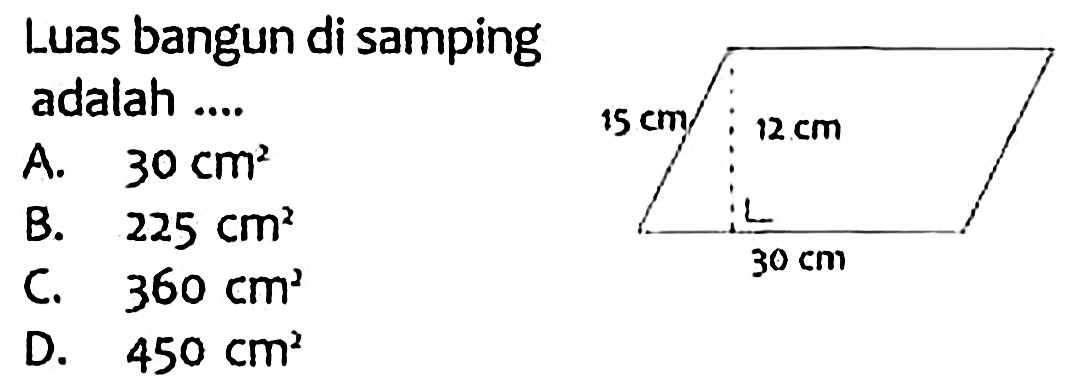 Luas bangun di samping