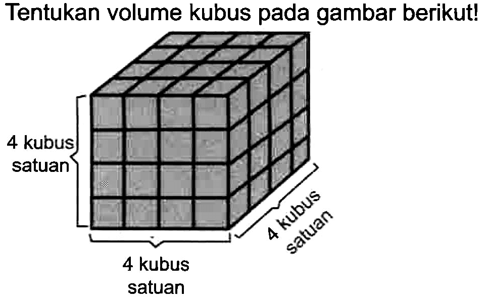 Tentukan volume kubus pada gambar berikut!