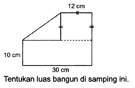 Tentukan luas bangun di samping ini.