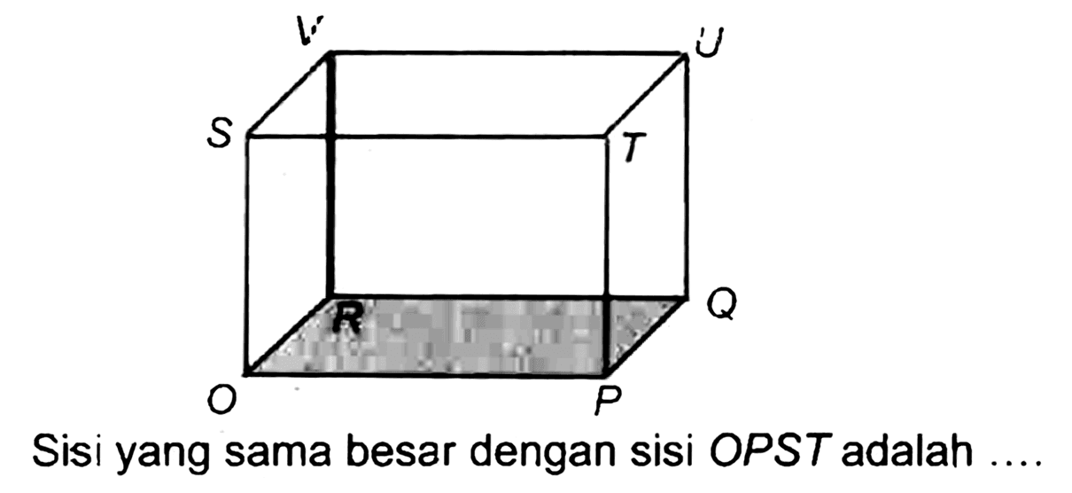 Sisi yang sama besar dengan sisi OPST adalah