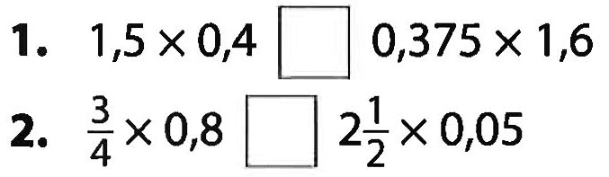 1. 1,5 x 0,4 persegi 0,375 x 1,6 
2. 3/4 x 0,8 persegi 2 1/2 x 0,05