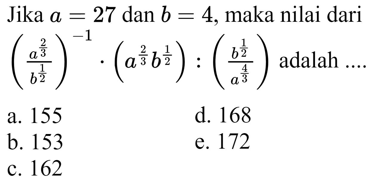 Dari suatu barisan geometri diketahui a  =160, r=(1)/(4), dan S_(n)=(5)/(32) . Tentukan banyak suku (n) baris ukur tersebut!