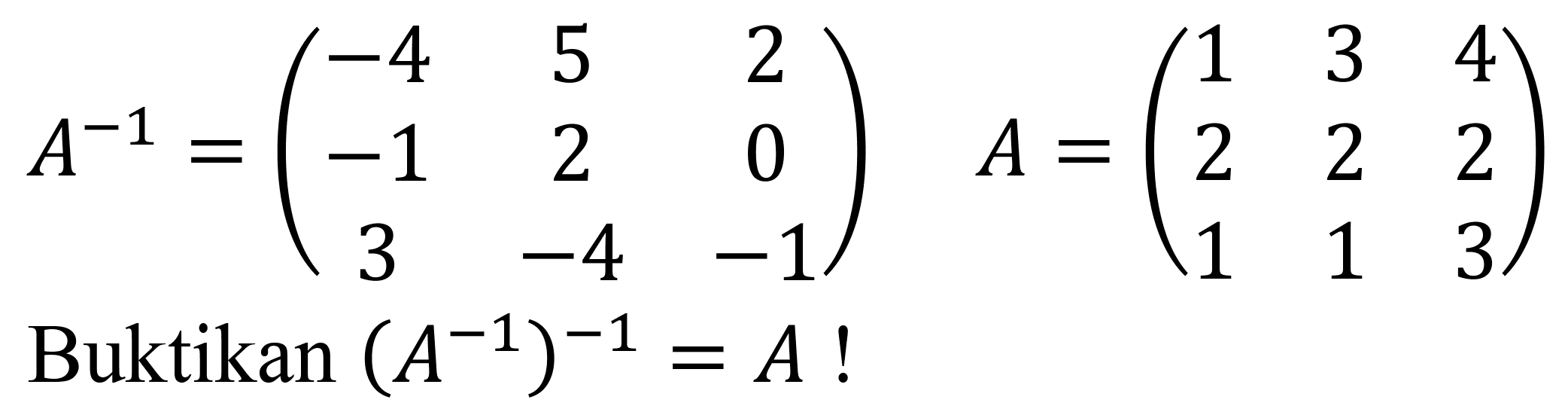 Suatu persamaan dapat ditulis sebagai  m^(4)+n^(4)=x . Apabila diketahui  m+n=1  dan  m^(2)+n^(2)=2 , maka nilai  x  yang dimaksud adalah...
A.  7 / 2 
D.  10 / 2 
B.  9 / 2 
E.  12 / 2 
C.  11 / 2 