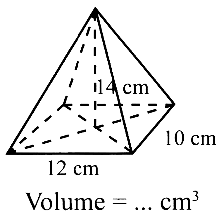 Volume  =... cm^(3)